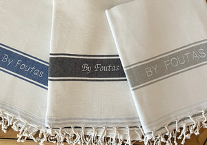 Fouta terry personalized with embroidery - BY FOUTAS