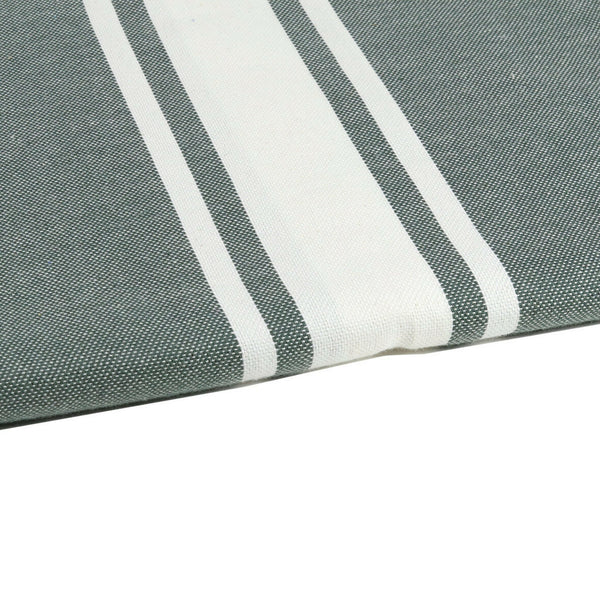 zoom on the beach fouta flat weave olive color - BY FOUTAS