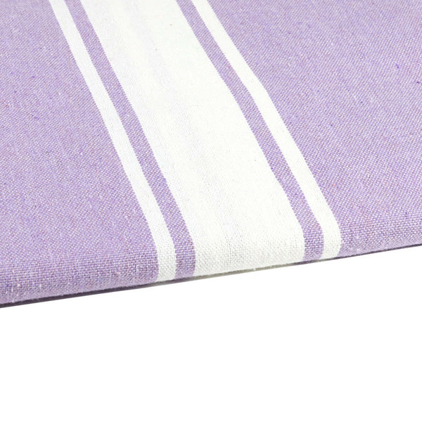 zoom on the beach fouta flat weave lilac color - BY FOUTAS