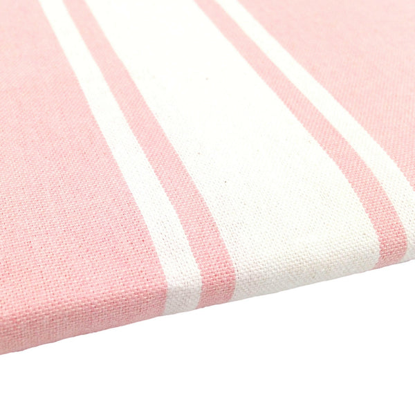 zoom on the beach fouta flat weave baby pink color - BY FOUTAS