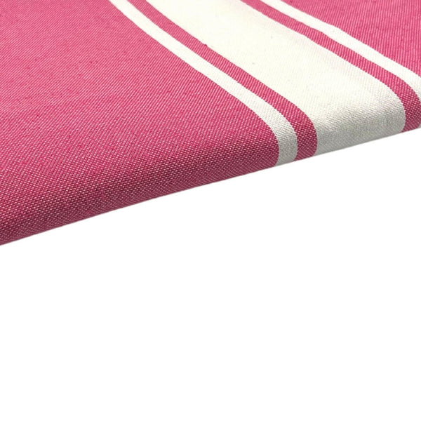 zoom on the beach fouta flat weave fuchsia color - BY FOUTAS