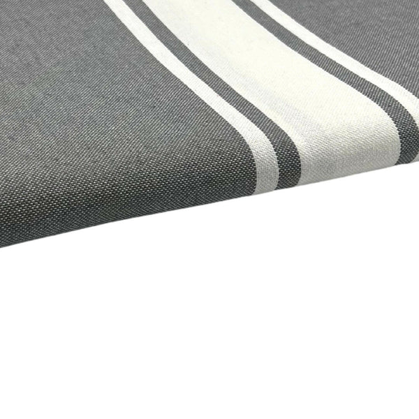 zoom on the beach fouta flat weave concrete gray color - BY FOUTAS