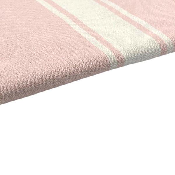 zoom on the beach fouta flat weave baby pink color - BY FOUTAS