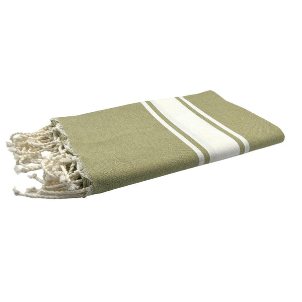 fouta flat weave lime color folded beach towel - BY FOUTAS