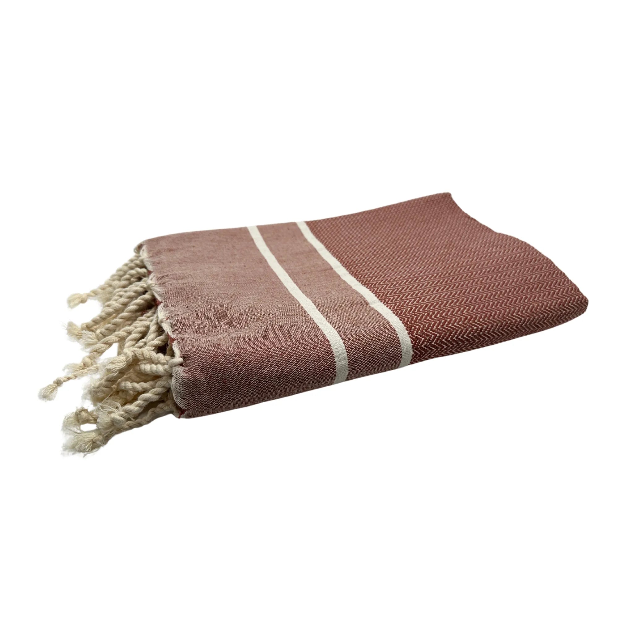 Packshot de la Fouta Honeycomb Taupe - BY FOUTAS