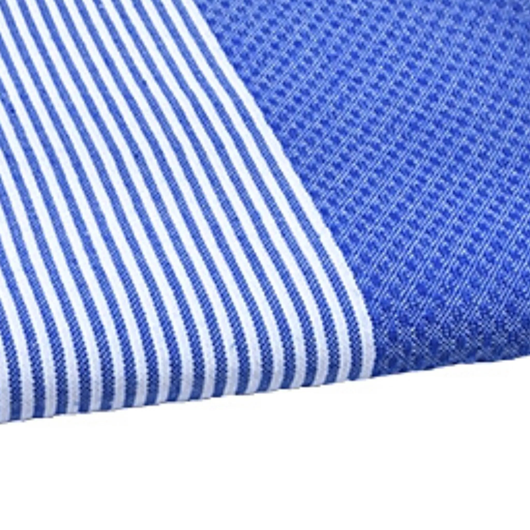 Zoom sobre la Fouta Panal Azul Océano - BY FOUTAS