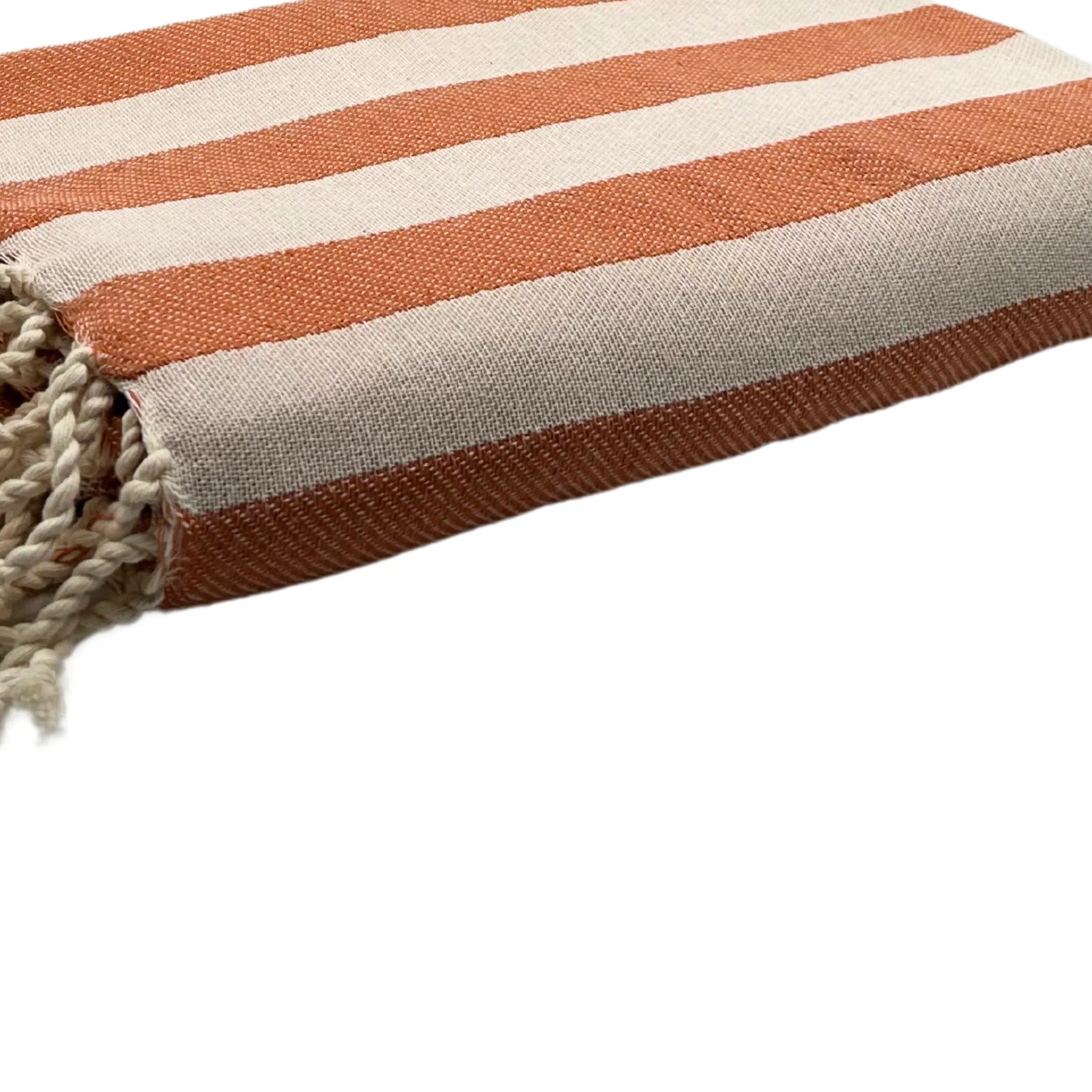Enfoque sobre la Fouta de melocotón de Positano - BY FOUTAS