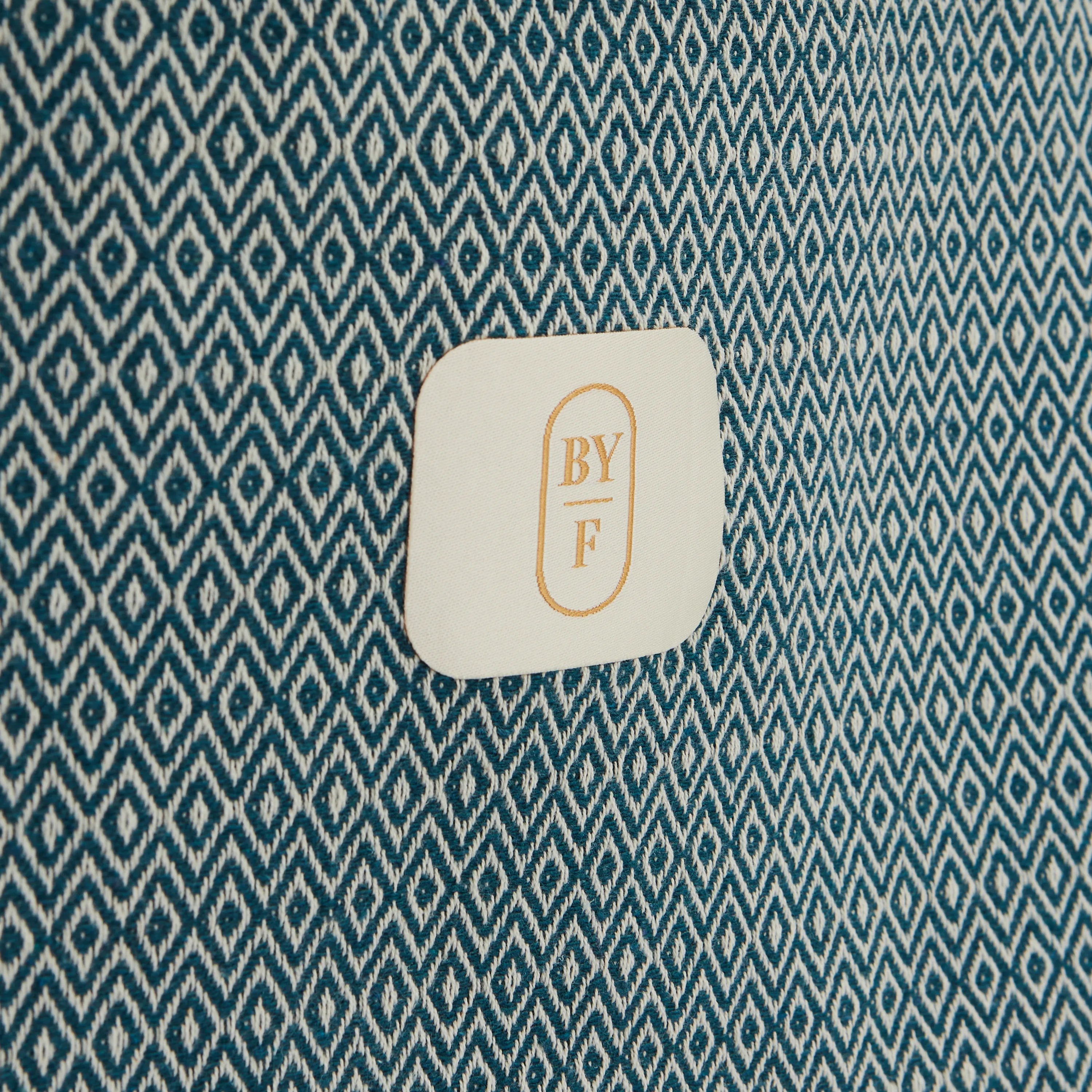 Zoom in op de Blauwe Eend Strandtas - DOOR FOUTAS