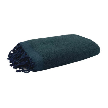 Fouta Eponge Unie Vert sapin - 100 x 200 cm | Serviette de bain