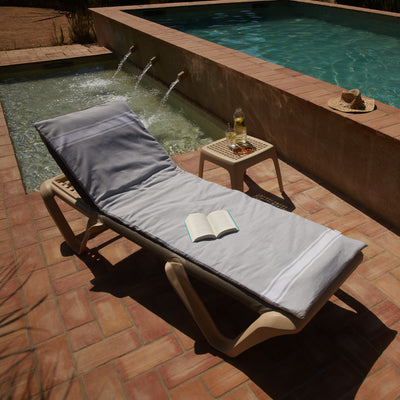 Light Grey Deckchair Mattress - BY FOUTAS