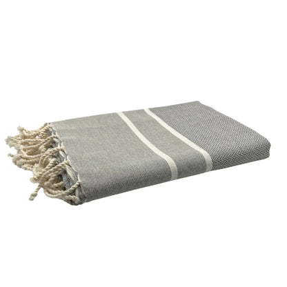 Photo packshot de la Fouta Eponge Personnalisable Blanc/Sahara - BY FOUTAS