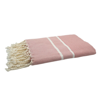 Photo packshot de la Fouta Positano Rose - BY FOUTAS