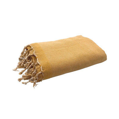Packshot photo of the Customizable Mustard Yellow Classic Fouta - BY FOUTAS