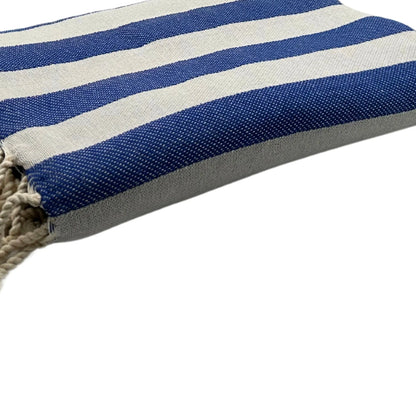 Zoom sur la Fouta Positano Bleu Océan - BY FOUTAS