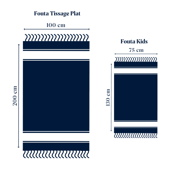 Fouta Kids Classique 130 x 75 cm - BY FOUTAS