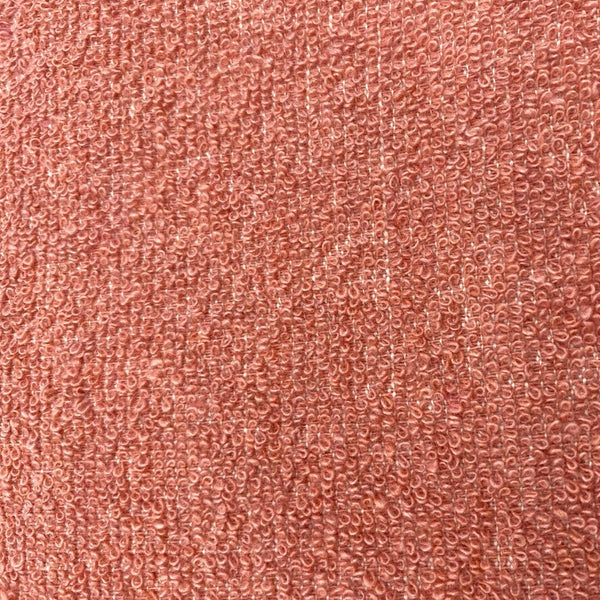zoom sur la fouta de bain Eponge unie couleur rose poudrée  - BY FOUTAS