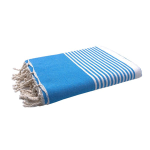 Arthur XXL fouta turchese piegato come un asciugamano da spiaggia XXL - BY FOUTAS