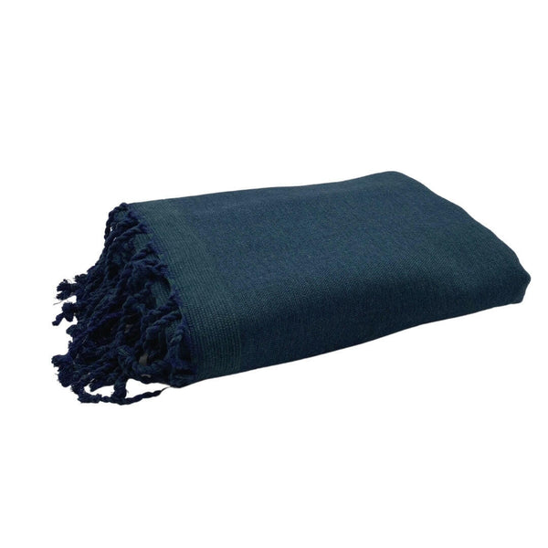 fouta Fir green plain terry cloth folded as a towel - BY FOUTAS