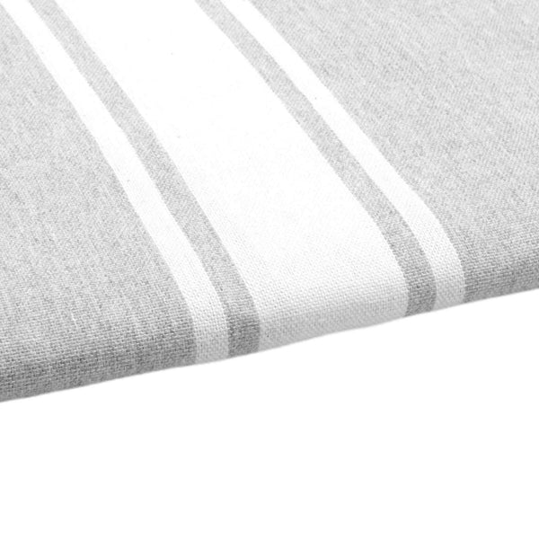 zoom on the beach fouta flat weave color gray calcé - BY FOUTAS