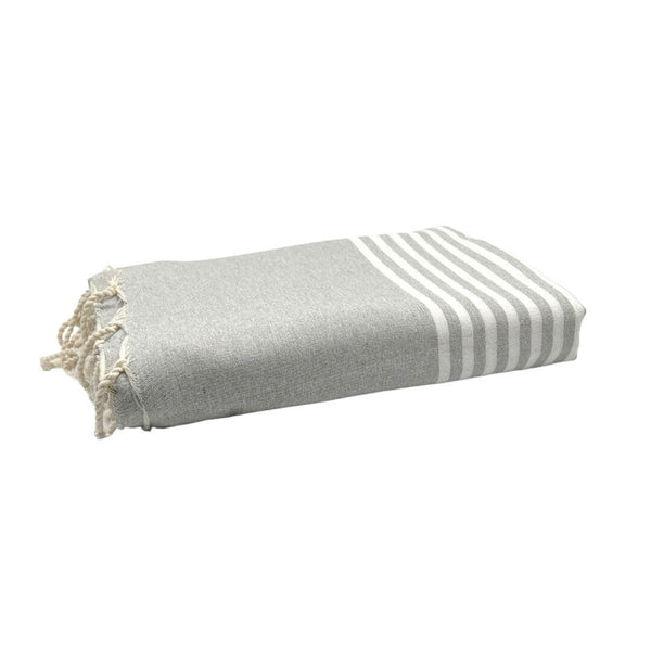 fouta XXL Arthur gray color folded beach towel XXL - BY FOUTAS
