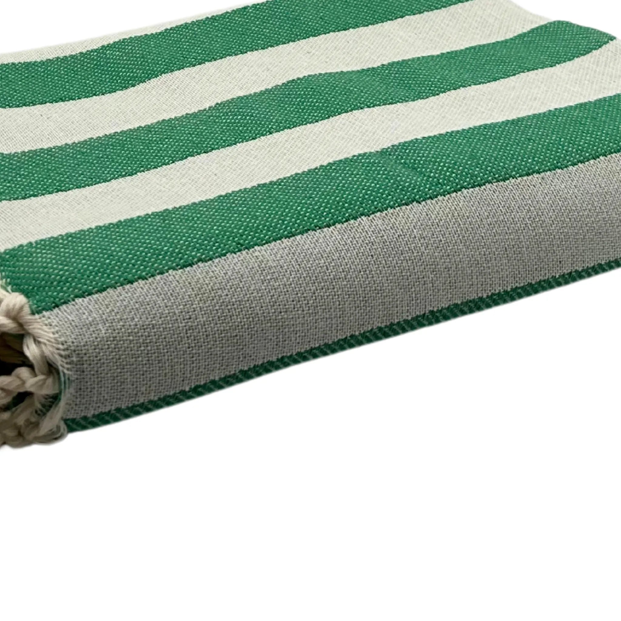 Focus on the Positano Emerald Green Fouta - BY FOUTAS