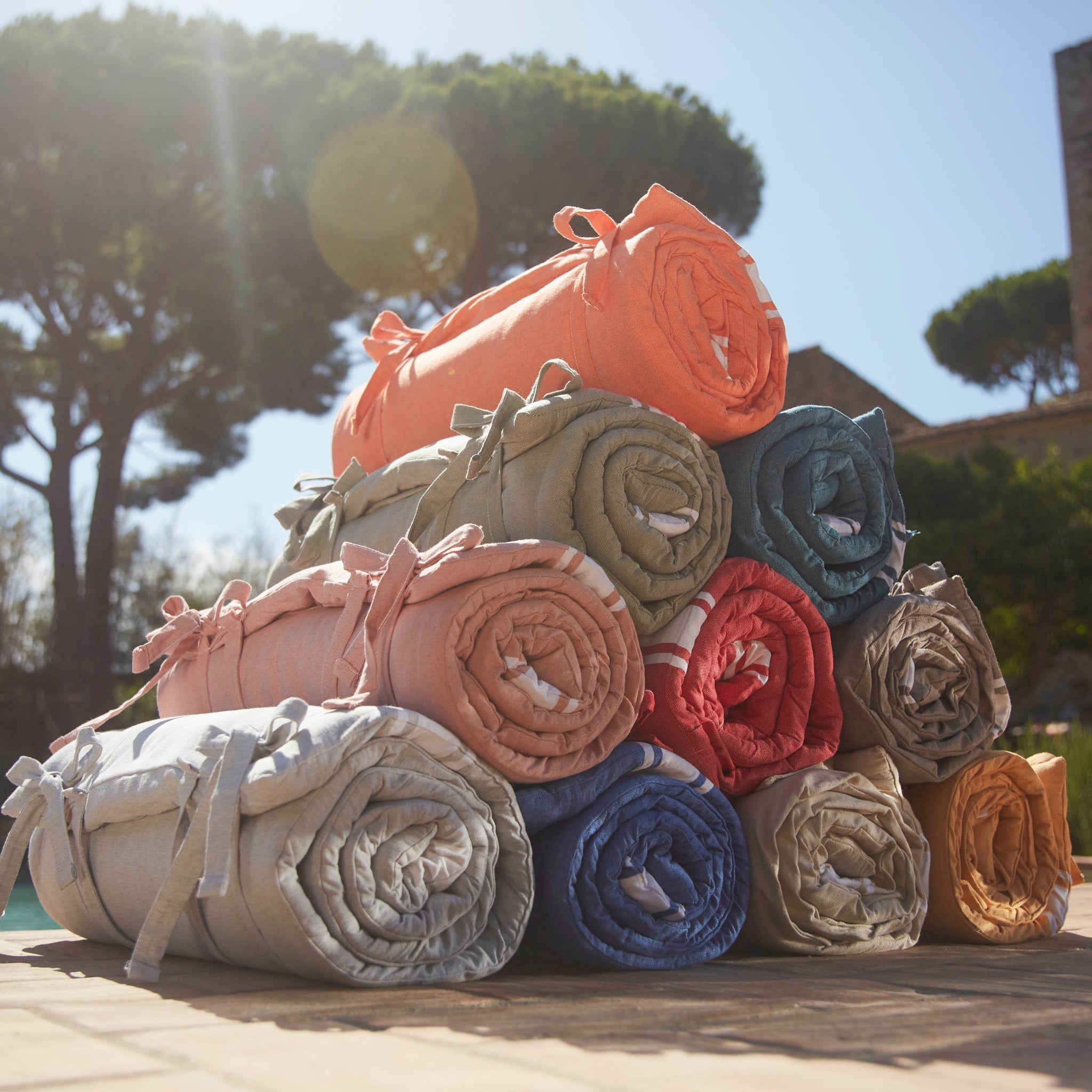 Orange deckchair mattress - BY FOUTAS