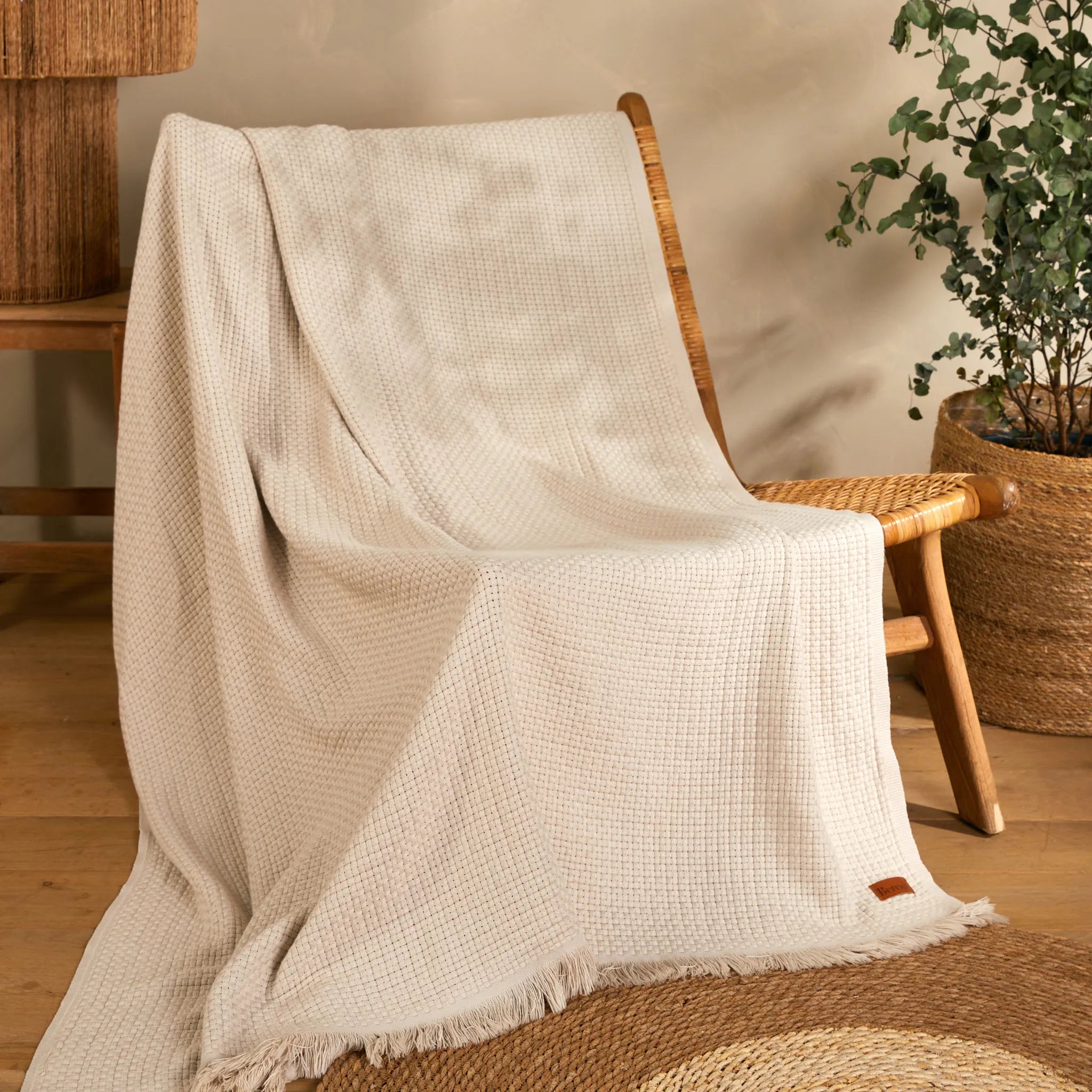 Marceau Throw - 100% Organic Cotton - Sahara