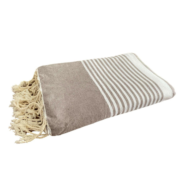 fouta XXL Arthur color sahara folded beach towel XXL - BY FOUTAS