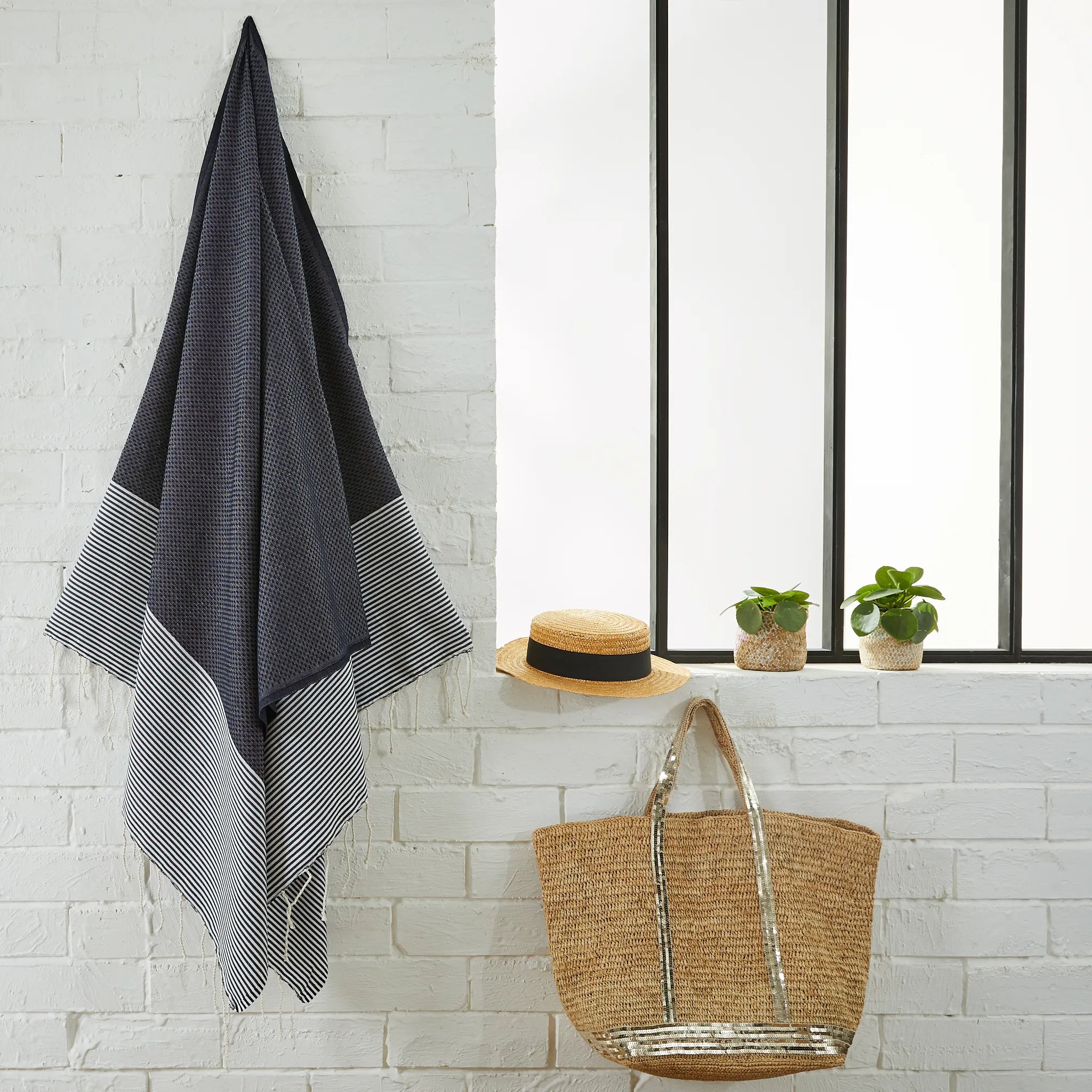 Packshot del Fouta Panal Gris Claro - BY FOUTAS