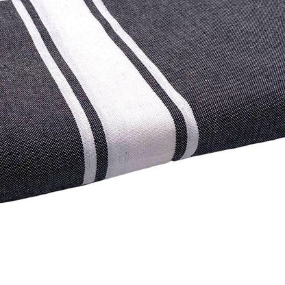 Fouta XXL Classic Black - 200 x 300 cm | Asciugamano da spiaggia grande | Lenzuolo da divano